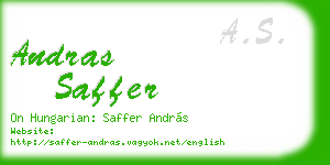andras saffer business card